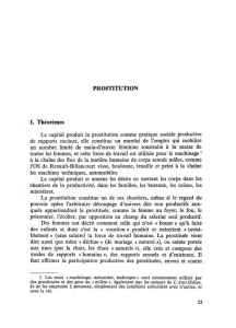 PROSTITUTION 1. Théorèmes