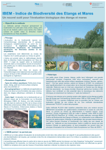 IBEM - Indice de Biodiversité des Etangs et Mares