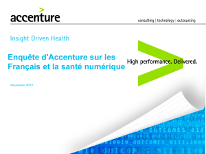 Enquête d`Accenture sur les Français et la santé numérique