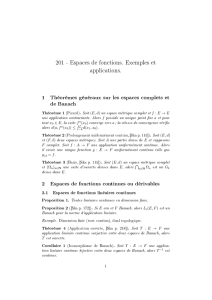 201 - Espaces de fonctions. Exemples et applications. - IMJ-PRG
