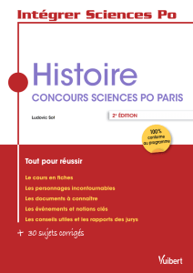 Histoire - Concours Sciences Po Paris