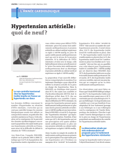 Hypertension artérielle : quoi de neuf