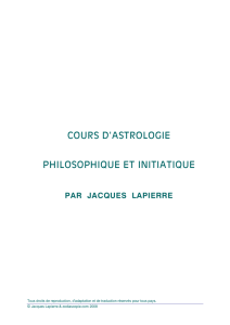 Cours d`Astrologie Philosophique et Initiatique N°2 (intro de l`auteur)