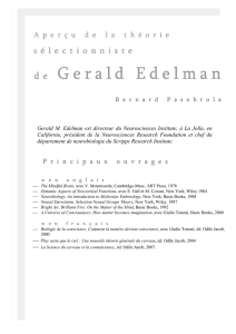 Aperçu de la théorie de G Edelman