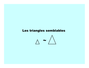 Les triangles semblables