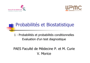 Probabilités et Biostatistique