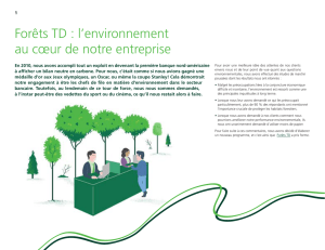 Forêts TD : l`environnement au coeur de notre entreprise