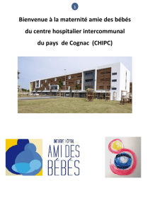 livret maternité - Centre Hospitalier Intercommunal du Pays de Cognac