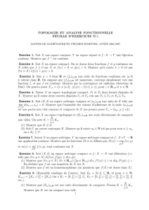 Topologie - Feuille n o 4 - Institut de Mathématiques de Bordeaux