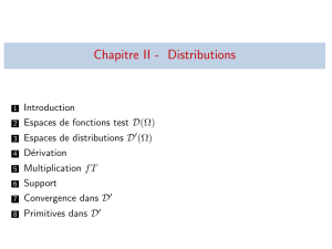 Chapitre II - Distributions - UTC