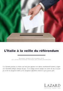 L`Italie à la veille du référendum
