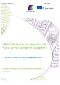 Aide à la mise en mouvement de l`EFC sur les territoires européens