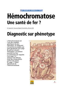 Hémochromatose - Société Française des Infirmier(e)s Anesthésistes