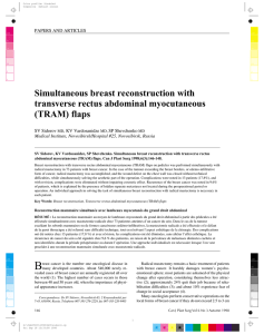 Simultaneous breast reconstruction with transverse rectus
