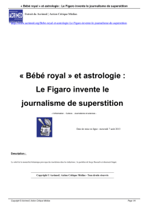 et astrologie : Le Figaro invente le journalisme de