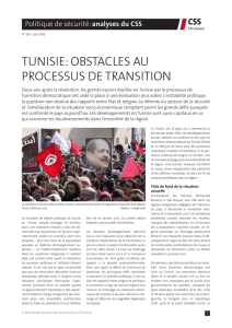 tunisie: obstacles au processus de transition