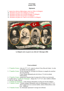 Chronologie Octobre 1915 Diplomatie 5 : rupture