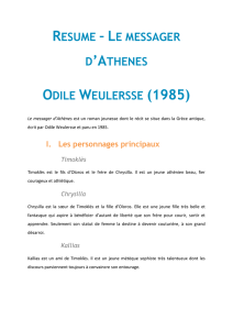 le messager d`athenes odile weulersse (1985)