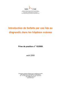 Introduction de forfaits par cas liés au diagnostic dans les hôpitaux