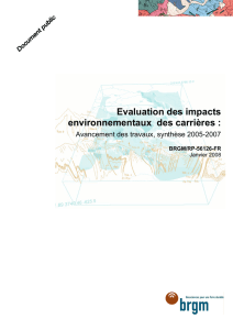 Evaluation des impacts environnementaux des - Infoterre