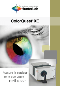 HunterLab Brochure ColorQuest XE francais