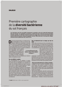 Première cartographie de la diversité bactérienne du sol français