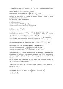 nombres et polynômes d`Euler