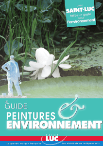 Guides Peintures et environnement par Saint-Luc`O ( PDF