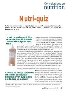 Nutri-quiz - STA HealthCare Communications