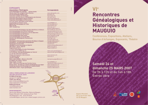 génealogie 2007 - Cercle Genealogique de l`Aveyron