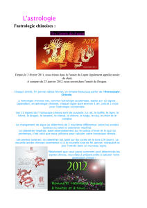 l`astrologie chinoises