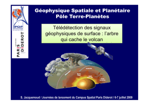 Géophysique Spatiale et Planétaire Pôle Terre