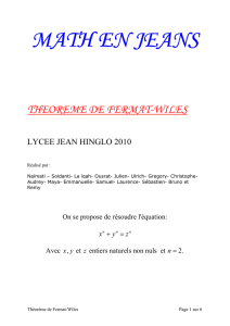 Théorème de Fermat