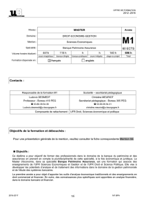 Fiche filière du M1 BPA - Université de Bourgogne Formation