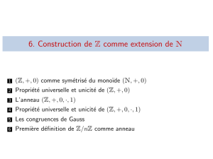 6. Construction de Z comme extension de N - UTC