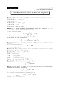 5. Transformation de Fourier de fonctions intégrables