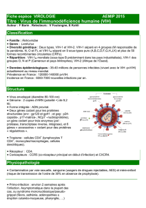 Titre : Virus de l`immunodéficience humaine (VIH)