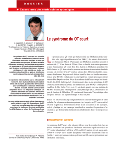 Le syndrome du QT court - Realites Cardiologiques