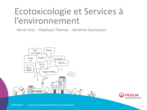 Ecotoxicologie et Services à l`environnement