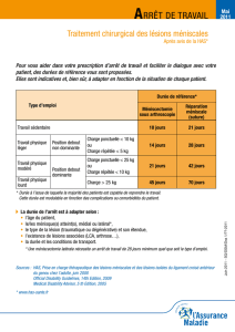 Lésions méniscales - URPS Pays de la Loire