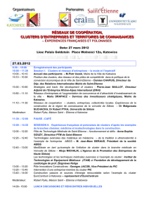 Programme de la conférence - Katowice Convention Bureau