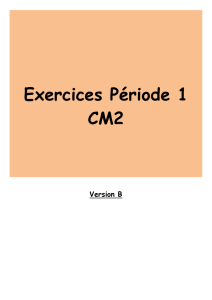 Exercices Période 1 CM2 Version B Exercices CM2 : Texte n°1, la