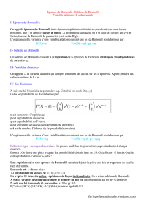 Bernoulli, binomiale et variables aléatoires