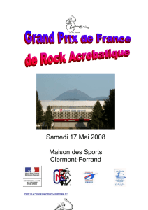 Samedi 17 Mai 2008 Maison des Sports Clermont