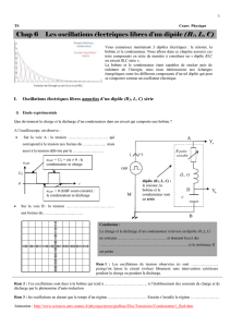 3) Remarque : entretien des oscillations du circuit (RT, L, C)