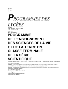 3 LeB.O. N°5 30 AOÛT 2001 PROGRAMMES DES LYCÉES HORS