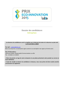 Dossier ecoentreprise PrixEcoInnovation cd2e2015