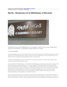 Djerba : Renaissance de la bibliothèque Al Barounia : Kapitalis : http