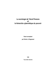 La sociologie de Talcot Parsons