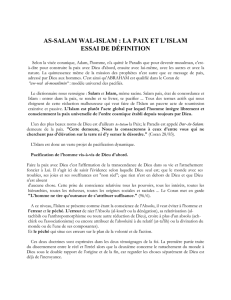 as-salam wal-islam : la paix et l`islam
